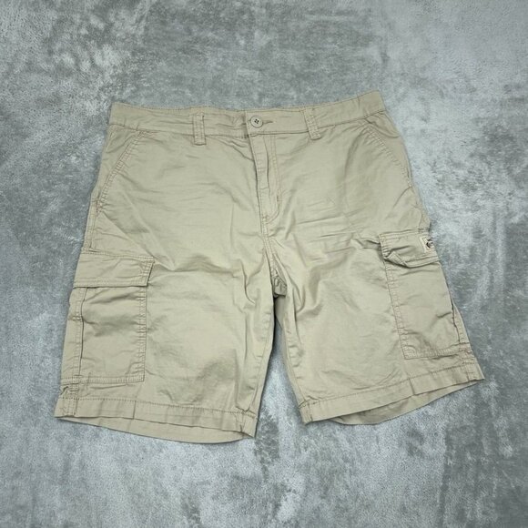 Unionbay Mens Tan Cargo Shorts 34 Lightweight Cotton Blend Durable a0655 - Picture 1 of 6